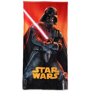 Setino • Plážová osuška Star Wars - Hvězdné války - Darth Vader se světelným mečem - 70 x 140 cm