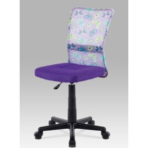 Autronic - Kancelářská židle, fialová mesh, plastový kříž, síťovina motiv - KA-2325 PUR