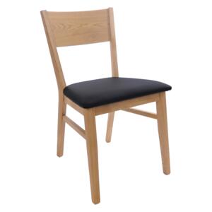 Masivní dubová polstrovaná židle Mika, LIKVIDACE ZÁSOB