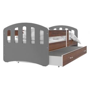 Dětská postel HAPPY 160x80 havana šedá