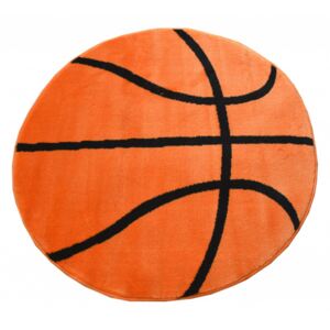 Dětský koberec - Basketbalový míč - 100 x 100 cm