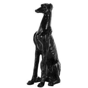 Dekorativní figurka lesklá černá 80 cm GREYHOUND