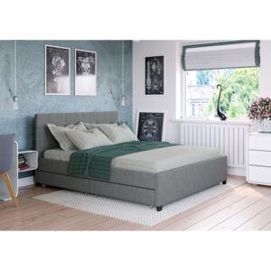 Čalouněná postel Créma - 120x200 cm - Látková (světle šedá)