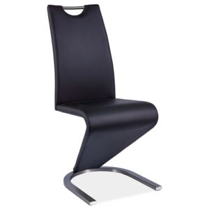 Jídelní čalouněná židle H-090 černá/ocel