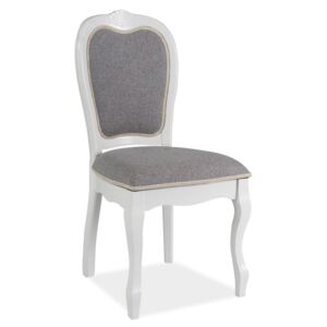 Jídelní čalouněná židle PR-SC šedá/bílá