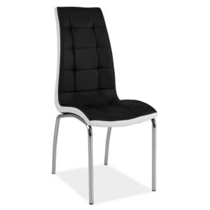 Jídelní čalouněná židle H-104 černá/bílá