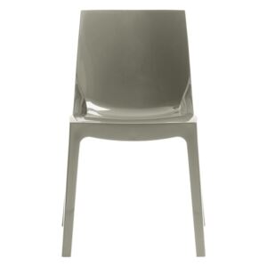 Židle Ice (šedá), polypropylen lesk