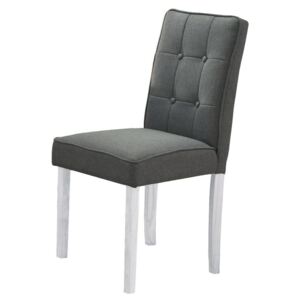 Jídelní čalouněná židle MALTES šedá/bílá