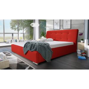 PKmebel Čalouněná postel Spark 90x200 cm Barva látky Eko-kůže: Červená (10)