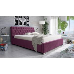 PKmebel Čalouněná postel Luxurious 90x200 cm Barva látky Casablanca: Fialová (11)