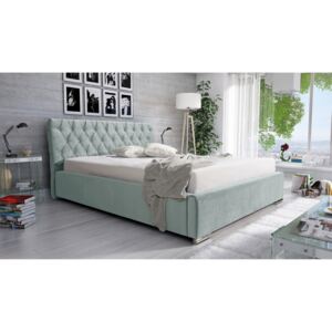 PKmebel Čalouněná postel Luxurious 90x200 cm Barva látky Casablanca: Mintová (21)