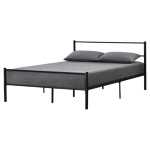 [en.casa] Kovová postel AADB-1707 - 140 x 200 cm - černá