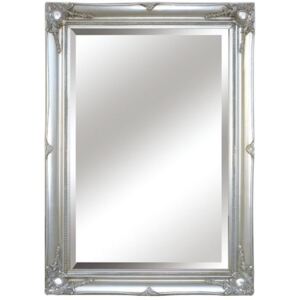Zrcadlo, stříbrný dřevěný rám, MALKIA TYP 7