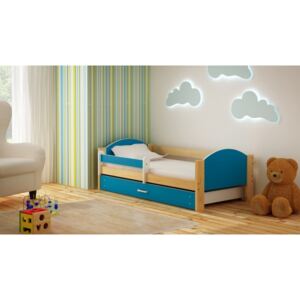 Dětská postel Bořek 160/80 cm se šuplíkem modrý