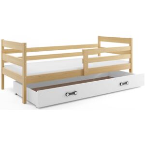 Dětská postel ERYK 1 90x200 cm, borovice/bílá Pěnová matrace