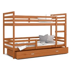 Dětská patrová postel RACEK B, masiv + rošt + matrace ZDARMA, 190x80, olše