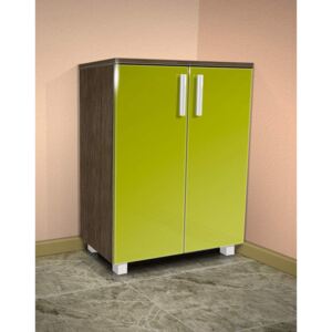 Nabytekmorava Koupelnová skříňka K2 barva skříňky: rigoletto, barva dvířek: lemon lesk