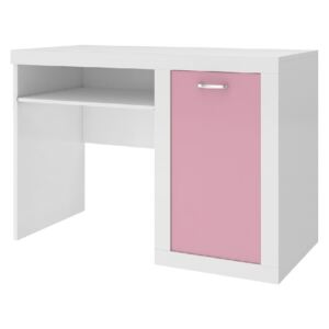 Dětský psací stůl JAKUB, color, bílý/růžový