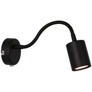 Čtecí LED lampička Nordlux Explore | Ø5,5 cm, na "husím krku", černá | 74811003