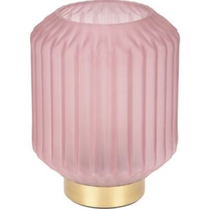 Stolní LED lampa Coria světle růžová, 13 x 17 cm