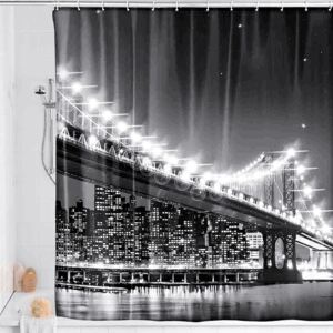 LED sprchový závěs Brooklynský most