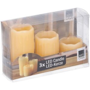LED voskové svíčky, sada 3 ks