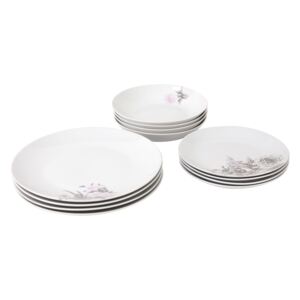 By inspire Jídelní souprava talířů 12 ks - ROSE WHITE