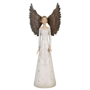 Anděl velký v bílých šatech - 23*14*56 cm