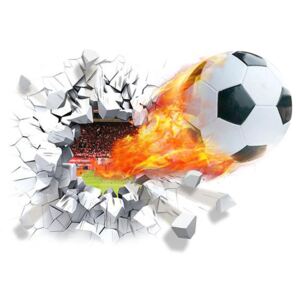 ZOOYOO Samolepka na zeď Fotbalový míč 3D 50 x 70 cm