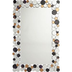 Xora Zrcadlo hnědá, černá, barvy stříbra 79x120x2
