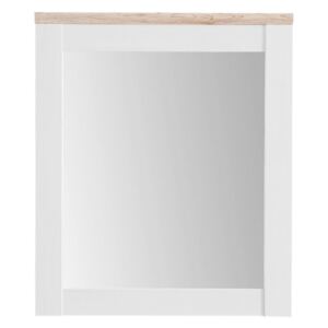 Xora Zrcadlo bílá, barvy dubu 76x91x4
