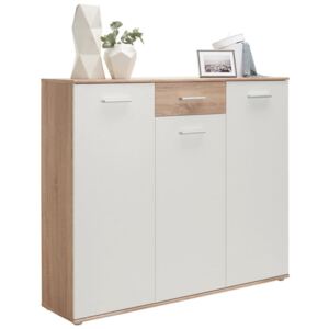 Carryhome Botník bílá, Sonoma dub 136x120x36
