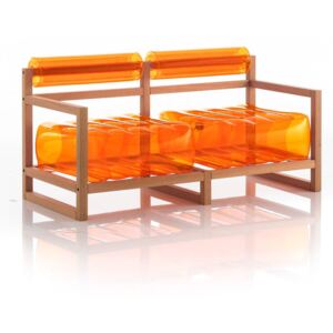 Designová sofa Youko dřevo Barva: Oranžová