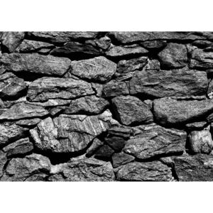 Fototapeta AG Černá kamenná zeď FTNS-2480 | 360x270 cm
