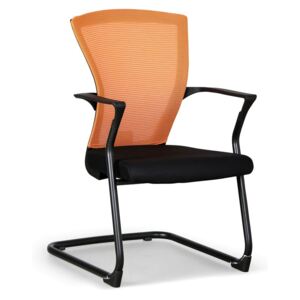 Konferenční židle BRET, černá/oranžová