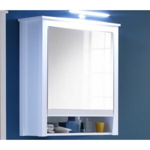 Koupelnová skříňka se zrcadlem Ole, bílá, šířka 62 cm