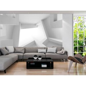 Samolepicí 3D tapeta bílé prohloubení Velikost (šířka x výška): 245x175 cm