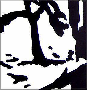 Ručně malovaný POP Art U2 IN BLACK 4 dílný 160x80cm