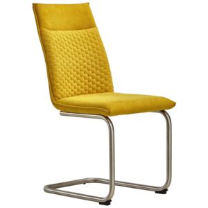Xora Houpací Židle, Kov, Textilie, Žlutá