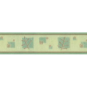 Samolepící bordura větvičky zelené, rozměr 10 m x 5,3 cm, IMPOL TRADE 53030