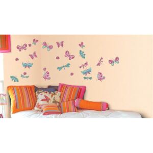 Samolepky na zeď motýli DWS007, rozměr 24 x 70 cm, IMPOL TRADE
