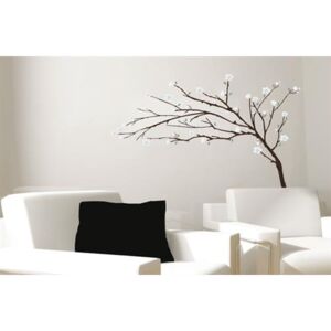 Samolepky na zeď strom s bílými květy WS008, rozměr 50 x 70 cm, IMPOL TRADE