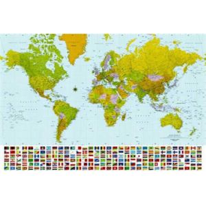 Fototapeta Map of the World, rozměr 366 cm x 254 cm, fototapety W+G 280