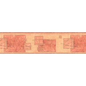 Samolepící bordura cubes hnědé 10 m x 5,3 cm