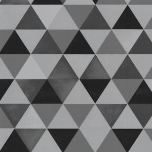 Vliesové tapety na zeď Graphics Alive 1326730, rozměr 10,05 m x 0,53 m, geometrický vzor černo-šedý, P+S International
