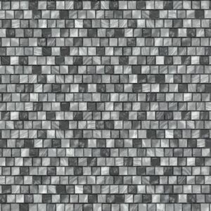 Vliesové tapety na zeď Origin 42103-30, mozaika šedo-černá, rozměr 10,05 m x 0,53 m, P+S International