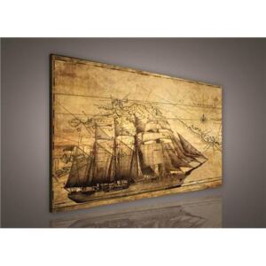 Obraz na plátně plachetnice 145O1, 75 x 100 cm, IMPOL TRADE