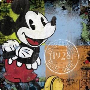 Retro cedule Mickey Mouse, rozměr 30 x 30 cm, IMPOL TRADE PT040T1