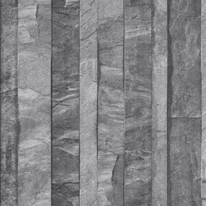 Vliesové tapety na zeď Roll in Stones J86709, kamenná stěna šedo-hnědá, rozměr 10,05 m x 0,53 m, Ugépa