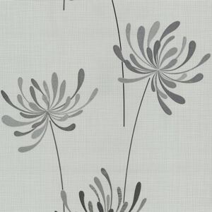 Vliesové tapety na zeď Novara 13464-50, květy šedé, rozměr 10,05 m x 0,53 m, P+S International